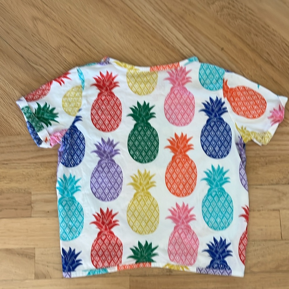 Boden girls tie front pineapple tee - Picture 2 of 3